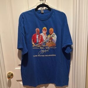 Jimmy Buffett 59 years of Jimmy Buffett signed Blue T-Shirt